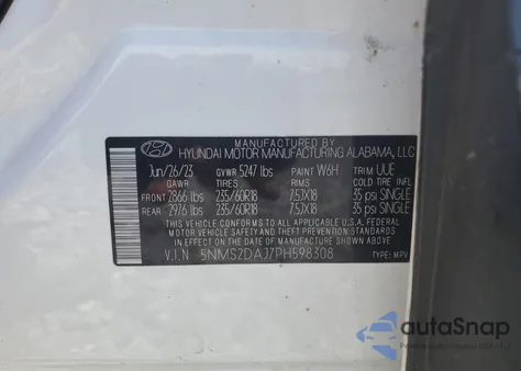 2023 Hyundai Santa Fe Sel from USA, damaged, VIN 5NMS2DAJ7PH598308